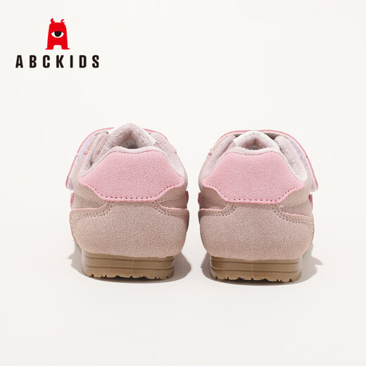 ABC KIDS children's shoes girls baby sports shoes winter plus velvet warm children's shoes children's running shoes 3902PY pink 27