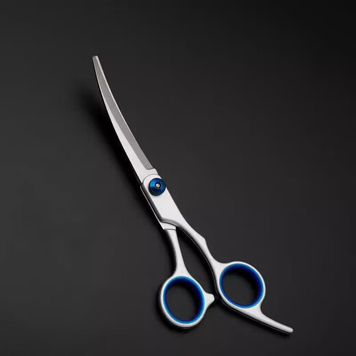 Pet Scissors Beauty Tools Professional Hair Trimming Shears Dog Hair Curved Scissors Dog Teddy Shearing Rabbit Haircut Scissors Upward Curve 1 Pair Can Trim Glasses, Ears, etc. No Specifications