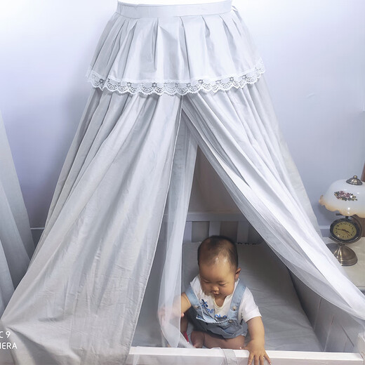 Bed curtain, crib, mosquito net, baby tent, insect-proof blackout curtain, bed curtain to block air-conditioning wind, pure cotton curtain bedding, pure cotton bed curtain (optional colors)