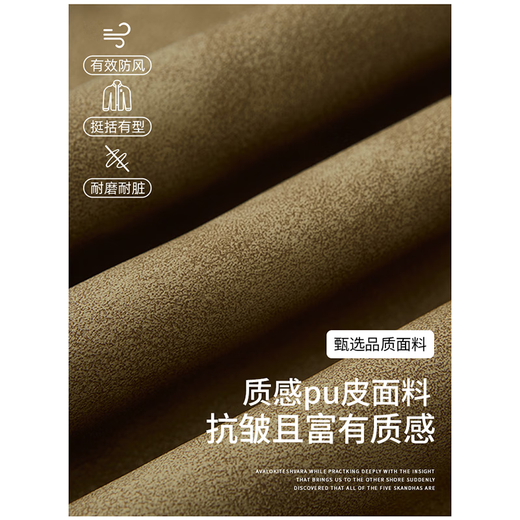 Dingfengbaoluo American PU leather jacket men's autumn and winter velvet thickening loose high-end warm leather jacket XHR72 black L