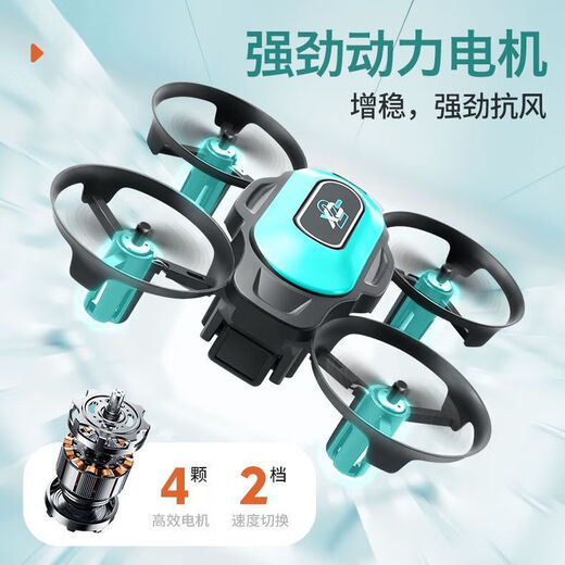 Mini drone, quadricoptère 2,4 G résistant aux chutes et anti-collision, jouet pour enfants télécommandé à rotation et culbutage à 360 ° XD2mini drone - vert, boîte de couleur exquise + sac d'accessoires + instructions 1 batterie 1