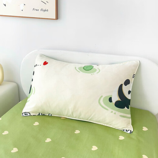 Kindergarten bed pure cotton quilt three-piece nap children's quilt pure cotton baby six-piece kindergarten entry kit Panda Paradise 120*150cn single piece quilt cover