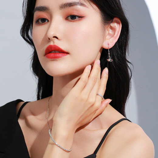 Wanfulong PT950 real platinum platinum ring for women and men for girlfriend's birthday couple ring can be customized Platinum PT950 can be flexibly adjusted in size 2.83g