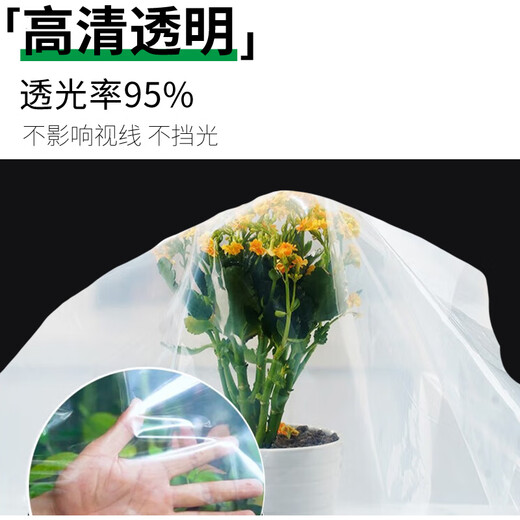 Mandelai transparent plastic cloth greenhouse plastic film waterproof cloth film window sealing thickened rainproof coldproof dustproof insulation film 2*4m