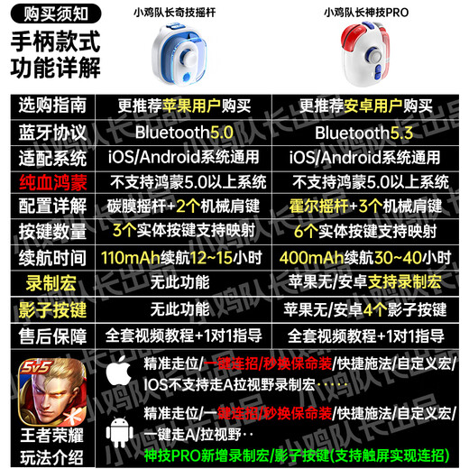 Captain Chicken King's Glory Artifact One-click combo moves in seconds to change mobile game peripherals auxiliary mobile game controller Apple Android ipad tablet universal type Magic PRO Hall rocker Magic PRO free all hero combos