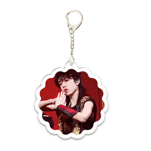 Zhang Guiyuan's new peripheral double-sided transparent keychain school bag pendant to support students' gift customization KXPB16790 5CM