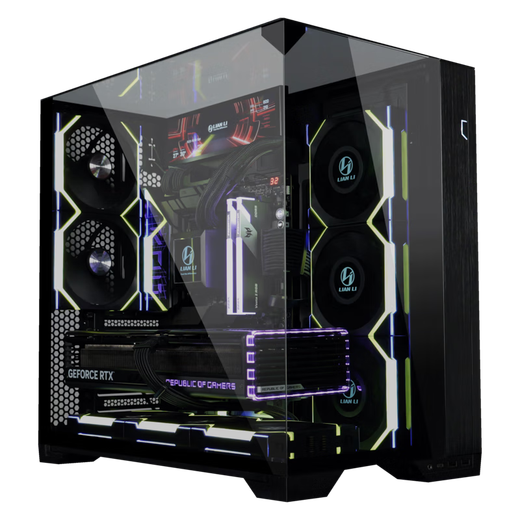 ASUS Lian Li Bauhaus O11 Vision Compact three-sided glass sea view room chassis 9800X3D 5070/5080 desktop computer host complete assembly computer configuration one R7 9700X/no graphics card host