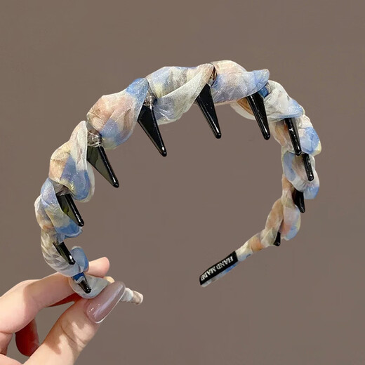 Xiangwan hairband, sweet, fashionable, wavy, high-ceiling hairband, hair accessory, face-washing hairband, toothed, anti-slip, for women