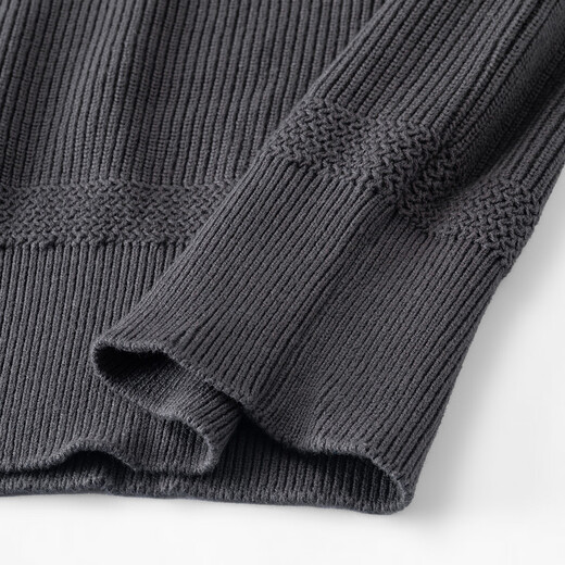 JEEP American trendy Henry collar handsome sweater 20 autumn and winter fashionable warm casual versatile men's sweater gray khaki XL