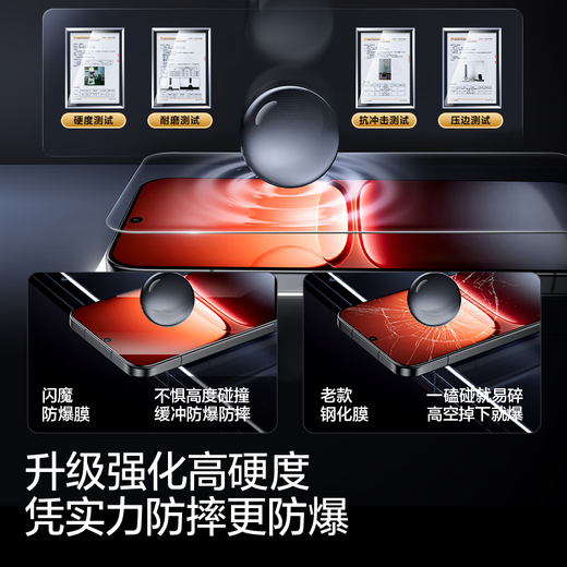 Flash Magic is suitable for iqoo15 tempered film. Anti-blue light mobile phone film for vivo without white edges. Upgraded explosion-proof and anti-fingerprint. Ultrasonic unlocking. Anti-scratch lens film without bubbles. Enhanced version | explosion-proof and anti-fingerprint. 2 pieces + artifact. iqoo15. Guaranteed compensation if damaged.