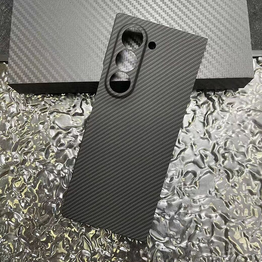 Samsung (SAMSUNG) original quality zfold6 Kevlar aramid fiber material Samsung zfold7 mobile phone case ZFold5 carbon Samsung zfold6 three-piece blue fine lines 600d volcanic hole single back cover