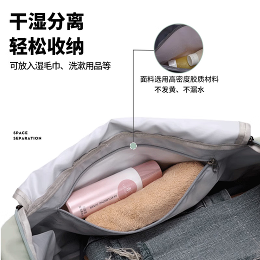 Tangshi large-capacity short-distance travel bag 2025 new dry and wet separation swimming sports fitness bag luggage bag storage bag for women