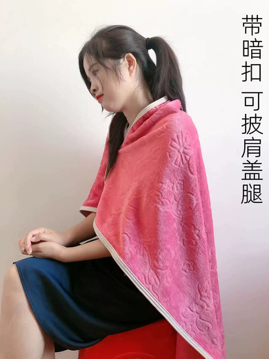 RSRDDY small blanket for children, students, knees and legs, office gift, Internet cafe, thickened flannel, winter solid color small blanket, double layer gray and black growth ring pattern short hair 80*100cm, size and weight options are available