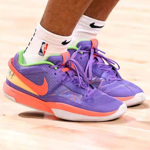 AJNIKER AIR Putian Purehara Morant first-generation basketball shoes JA1 air-cushion boots wear-resistant, non-slip, shock-absorbing and breathable JA1-built-in air cushion-Purple Orange 41