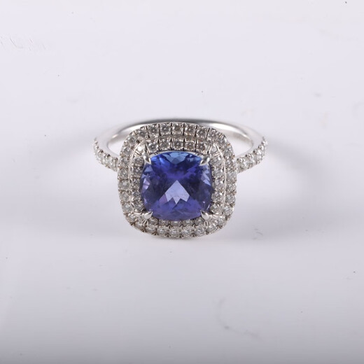 Second-hand 98 new TIFFANY&CO diamond pt950 TIFFANY Soleste series tanzanite diamond ring