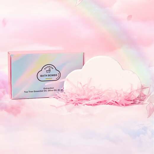 Cloud Rainbow Explosive Bath Salt Ball Clean Bath Ball Bath Bubble Bath Ball Home Colorful Bath Ball Rainbow Cloud Bath Salt Ball 120g *1 Set