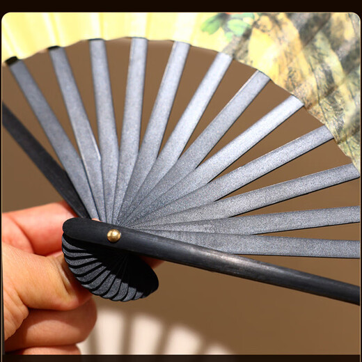 Jingchuan Asahi student dance fan Hanfu fan sent to the bright moon front and back drama story stage performance silk bamboo folding fan turning fan dance 0cm floating head 0cm fan bone 8 inch drama narrative - performance fan - national beauty and heavenly fragrance 8 inch drama narrative - performance fan - national beauty and heavenly fragrance