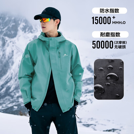 Trailblazer Lin Gengxin's same style Blue Bird Jacket men's three-in-one fleece outdoor hard-shell windproof and waterproof jacket mountaineering jacket Citrus Orange丨Fleece two-piece set L