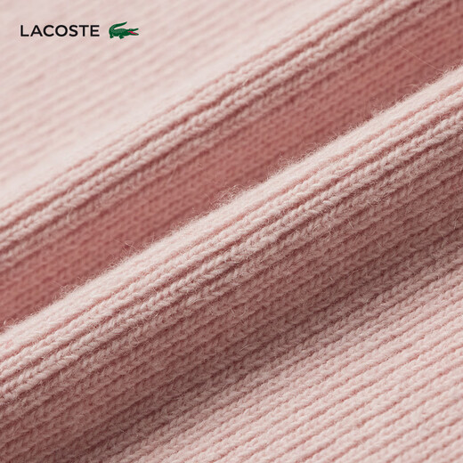 LACOSTE French crocodile same style 25 autumn new wool scarf and knitted hat gift box | RB5385 ADY/light pink