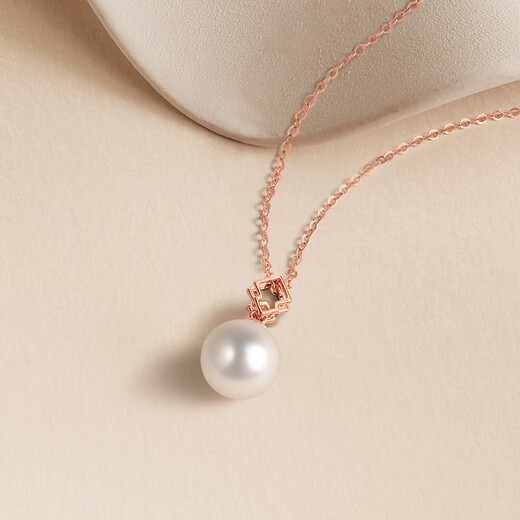 Saturday Fortune (ZLF) 18K gold pearl pendant for women, rose gold elegant pearl pendant necklace as a gift for girlfriend, pendant (chain not included)