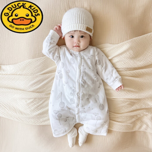 G.DUCKKIDS Spring and Autumn Baby Sleeping Bag Children's Winter Anti-Kick Quilt Warm Pajamas Men and Women Baby Padded Jumpsuit Pure Cotton Nightgown Pastoral Style Warm Thin Cotton Sleeping Bag 100cm