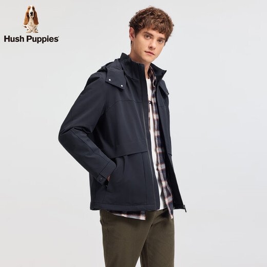 Hush Puppies для отдыха и удобные мужские 2025 осень и зима новый стиль красивое теплое толстое пальто темно-синее XL