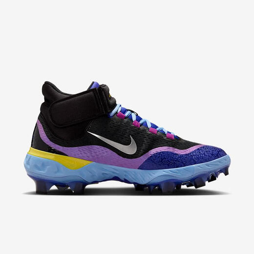 Nike (NIKE) men's baseball shoes have strong grip, cushioning, quick start, good support, high-top, lightweight, wear-resistant and non-slip Deep Night/Black/Psychic 49.5