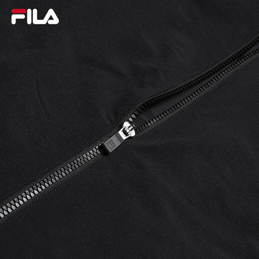 FILA Official Men's Woven Jacket 2025 Winter New Business Commuting Jacket Basic Casual Jacket True Black-BK L 175/96A/L