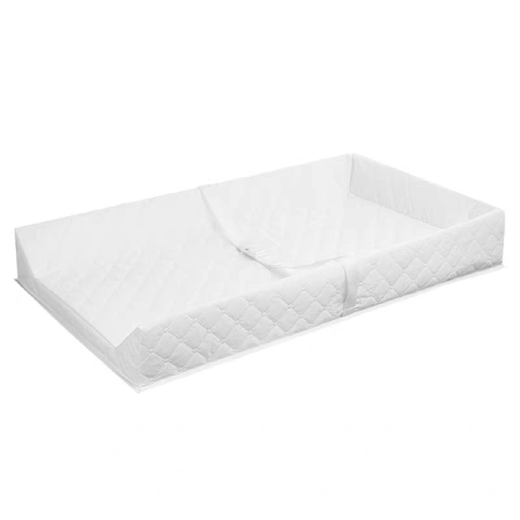 Baby changing pad table touch massage table baby changing pad diaper table waterproof diaper left and right protective white cloth pad + striped cloth cover can be suspended 80x43cm