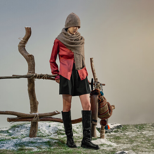 Rishuo Xunyou Wool Wide Leg Shorts 2025 New Autumn and Winter High Waist Loose Casual Versatile Slim Medium Pants Women's Housewood Black S