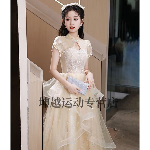 Sexy banquet evening dress for women, high-end niche, light luxury, hosting art exams, can be worn at ordinary times Sexy banquet evening dress for women, high-end niche, light luxury, hosting art exams, can be worn at ordinary times