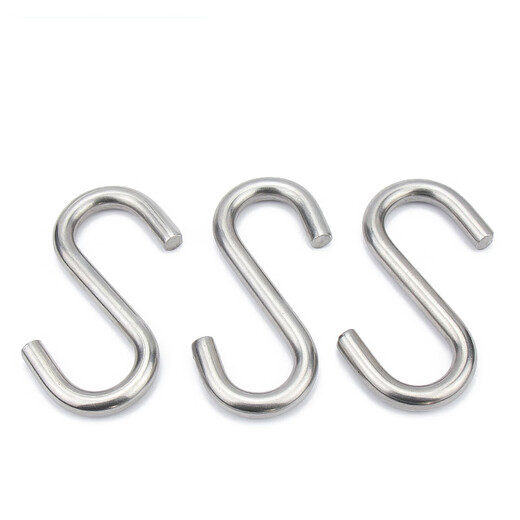 Jinchao S hook 304 stainless steel S-shaped hook S-shaped hook S hook industrial hook convenient hook load-bearing M6 (20 pcs)