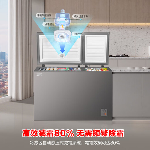 Ronshen 286L dual-temperature home-business dual-use freezer PCM anti-corrosion liner effectively reduces frost by 80% large freezer small refrigeration freezer self-operated BCD-286E10KNLAD