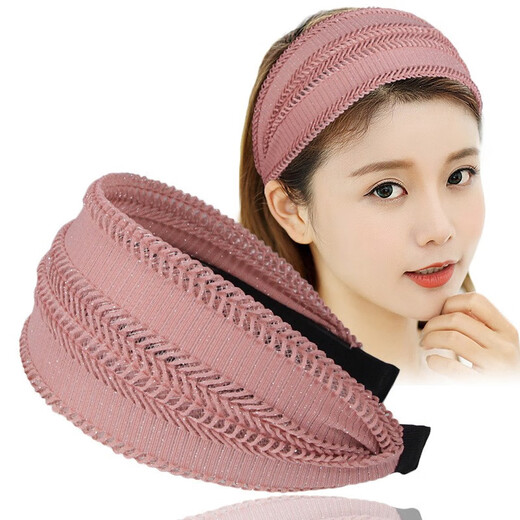 Qimei Lian Covers White Hair Hairband Headband Cap Covers White Hair Headgear Magic Headband Women's Simple Cover Broken Hair Wide-brimmed Scarf Black