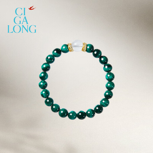 CIGA LONG Green Lantern Pillow Pine Malachite Bracelet Beads Falling Jade Plate New Chinese Style Jewelry Green Lantern Pillow Pine Malachite Bracelet