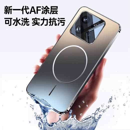 Yibu Kuandeng Ice Ring Magnetic Suitable for Xiaomi 17 Mobile Phone Case Xiaomi 17 Protective Cover Full-Inclusive Lens Magnetic Cooling Airbag Anti-fall Comes with Lens Film Frosted Game Soft Silicone Upgraded Graphite Black Fine-grained Magnetic Suction-AR Anti-reflection Xiaomi 17