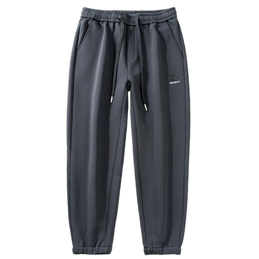 Jeanswest Casual Pants Men's Autumn and Winter 2025 New Thick Velvet Men's Pants Loose Leg-tie Sports Pants Men's Coffee 4XL