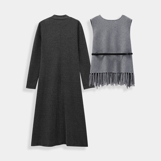 IEF/Aiyifu Dress 2025 Autumn and Winter New Korean Style Mature and Elegant Commuting Woolen Lined Jacket Skirt