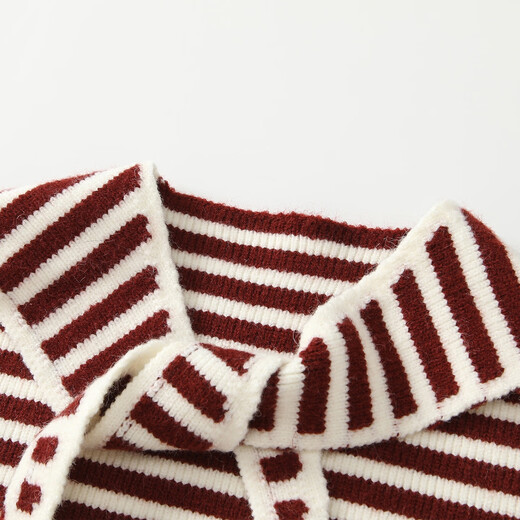 凡猎女童套装秋装2025新款儿童衣服宝宝披肩针织衫裤子两件套秋冬 深红色 80 cm