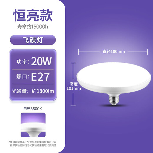Bull (BULL) LED dish lamp spiral energy-saving lamp ceiling ceiling bedroom living room kitchen lamp MQ-B12041 20W natural white 6500K