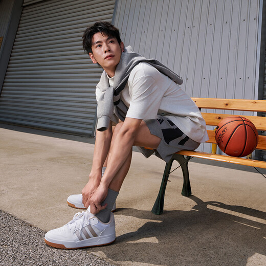 Adidas ENTRAP American campus style low-top sports sneakers boyish retro basketball shoes Adidas white/gold 38