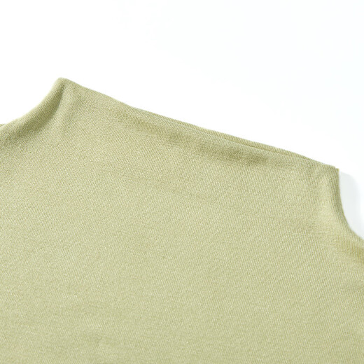 Xiangying inner layering shirt women's long-sleeved 2025 new winter fashion pullover green half turtleneck sweater top off-white S 155/80A/85-95Jin Jin equals 0.5 kg