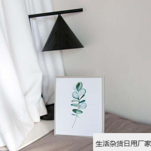 Impression Space Aluminum Alloy Small Photo Frame 6-inch Horizontal and Vertical Simple Children's Wedding Photo Easel 6-inch Table Setting Inner Diameter 10.2*15.2 Bright Purple Gold