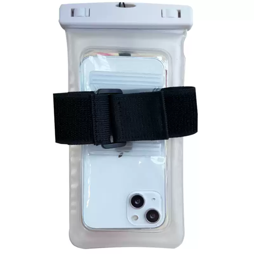 TKHE arm strap mobile phone waterproof bag transparent diving cover with touch screen universal swimming bag sealed air bag anti-sinking rider arm strap waterproof bag black