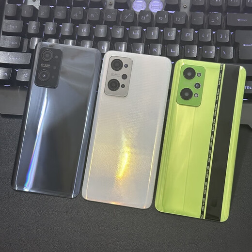 Original for realme GT Neo2 glass back cover, realme gtneo2 back shell, mobile phone battery cover, GTNeo2 shadow black glass back cover/casing