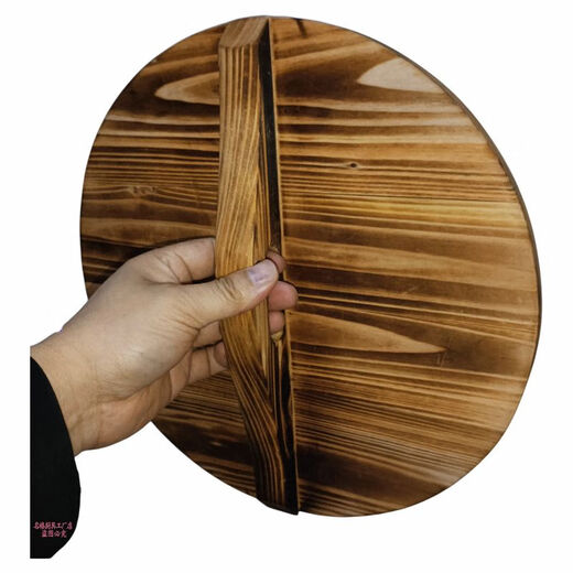 Handmade fir pot lid household solid wood wok large pot wooden lid water cylinder lid round old-fashioned wood lid without glue diameter 43cm