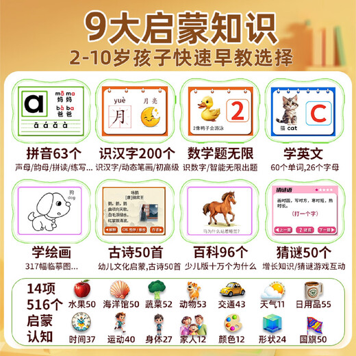 Lezhiwrite machine d'apprentissage intelligente pour enfants graffiti électronique planche à dessin alphabétisation illumination pinyin anglais enseignement précoce dessin animé machine d'apprentissage anglais