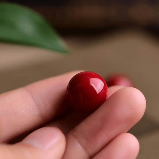 Knock Knock Love Japanese Gem Kaka Ox Blood Red Single Bead Bracelet Loose Bead Jewelry Qiduobao Beads 108 Buddha Beads Coral Imitation 6mm Single Bead