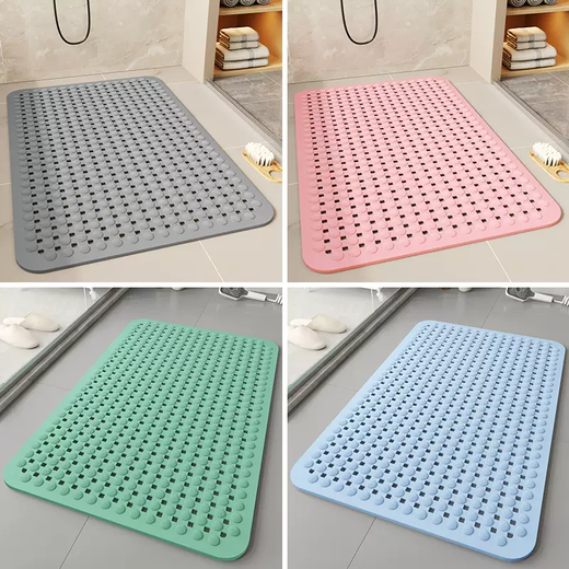 Yusenyi Bathroom Anti-slip Mat Shower Bathroom Bath Special Foot Mat Hotel Bathtub Waterproof Mat Toilet Anti-fall Floor Mat Twill Bubble Light Pink 36x70cm