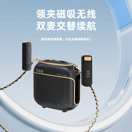 Aishomei K29 Little Bee Amplifier Teacher's Special Wireless Lecture Magnetic Lavalier Microphone Tour Guide Shopping Guide Outdoor Small Speaker Speaker Technology Black